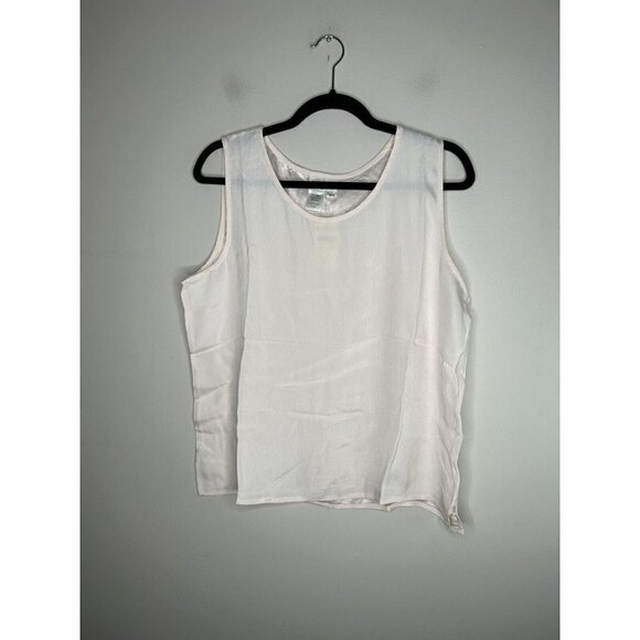 Coldwater Creek Pink Tank Top Shell Round Neck Size Large NWT - Picture 1 of 9